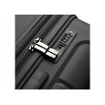 Чемодан большой пластиковый черный Roncato Modo Starlight 423451/01 с расширением