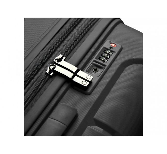 Чемодан большой пластиковый черный Roncato Modo Starlight 423451/01 с расширением