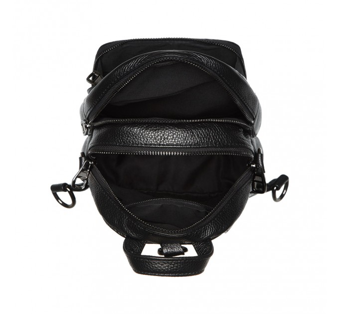 Рюкзак жіночий з натуральної шкіри чорний BAGS4LIFE 5005