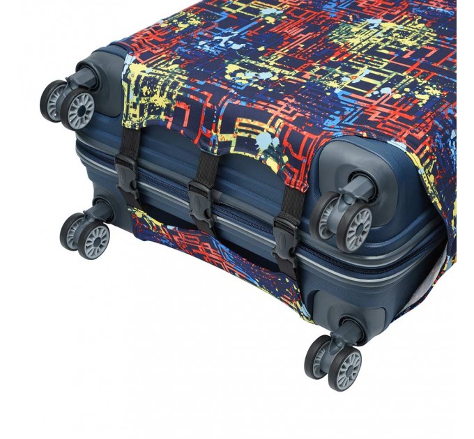Чехол на чемодан ручной клади Vito Torelli лабиринт абстракция