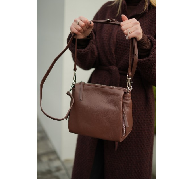 Сумка жіноча з натуральної шкіри коричнева BAGS4LIFE 99-58 Сумка жіноча з натуральної шкіри коричнева BAGS4LIFE 99-58