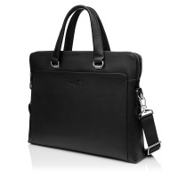 Чоловіча сумка-портфель з натуральної шкіри чорна BAGS4LIFE MAN 9580-3 з короткими ручками