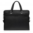 Чоловіча сумка-портфель з натуральної шкіри чорна BAGS4LIFE MAN 9580-3 з короткими ручками