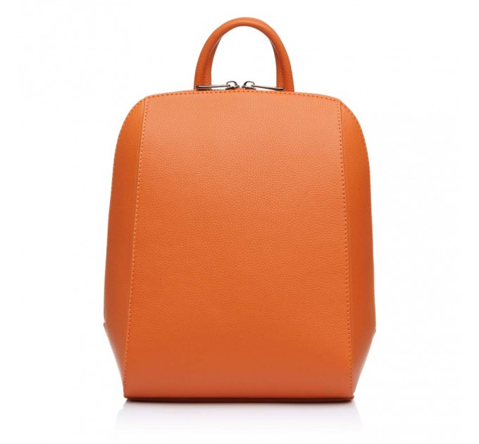 Рюкзак жіночий з натуральної шкіри помаранчевий Vito Torelli 1012 міні УЦІНКА