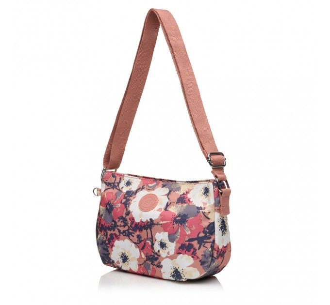 Сумка крос-боді жіноча з поліестера рожевий принт BAGS4LIFE 91405