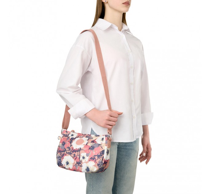 Сумка крос-боді жіноча з поліестера рожевий принт BAGS4LIFE 91405