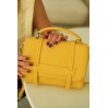Женская сумка из натуральной кожи желтая BAGS4LIFE 99053 мал. с клапаном и ремешками
