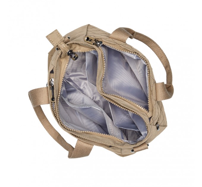 Женская сумка-тоут из полиэстера бежевая BAGS4LIFE 88008 с ручками