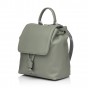 Рюкзак женский из натуральной кожи серо-зеленый BAGS4LIFE 681
