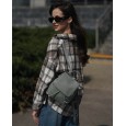 Рюкзак жіночий з натуральної шкіри сіро-зелений BAGS4LIFE 681