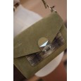 Сумка женская из натуральной кожи с замшей цвета авокадо Vito Torelli 1049 6032/4078/2047 с замком