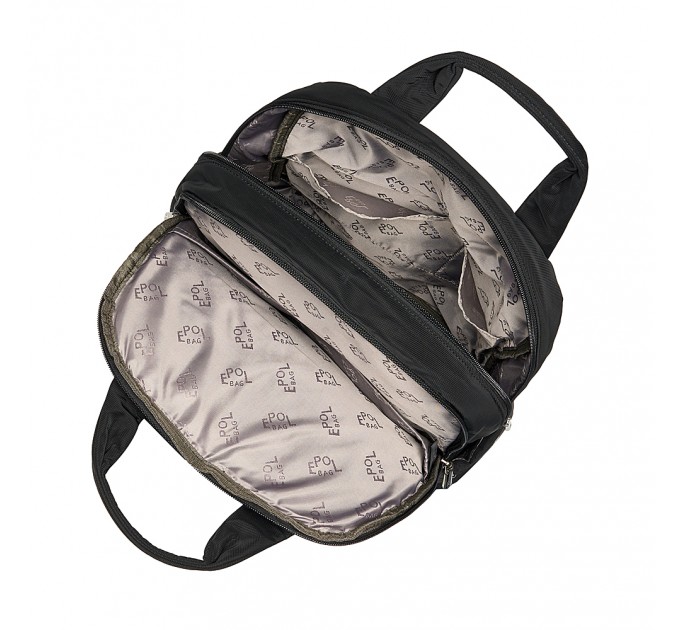 Рюкзак женский из полиэстера черный EPOL 6116-05 с ручками