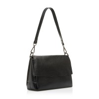 Женская кожаная сумка с клапаном BAGS4LIFE 8273-1 черная