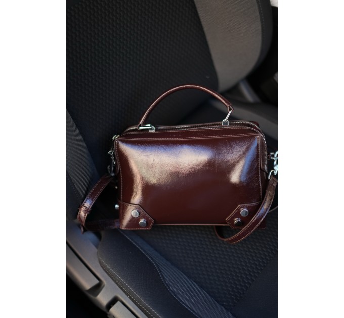 Сумка женская из натуральной кожи коричневая BAGS4LIFE 1202-1