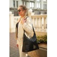 Женская сумка-хобо из натуральной кожи черная BAGS4LIFE 3310