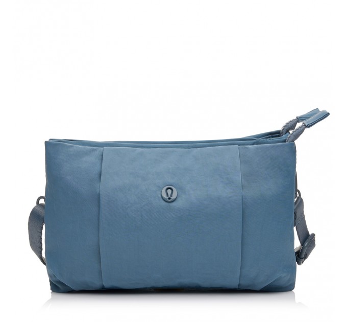 Сумка женская из полиэстера голубая BAGS4LIFE 66907 плоская