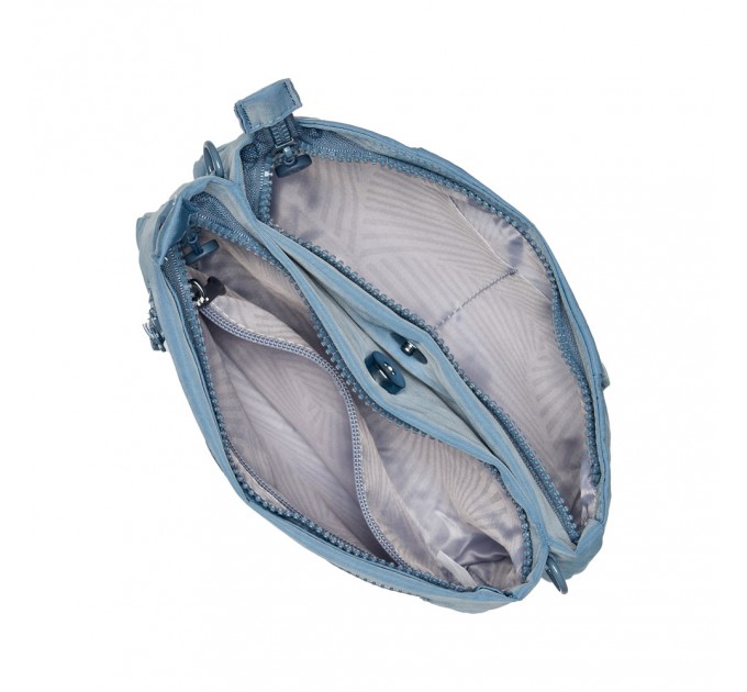 Сумка женская из полиэстера голубая BAGS4LIFE 66907 плоская