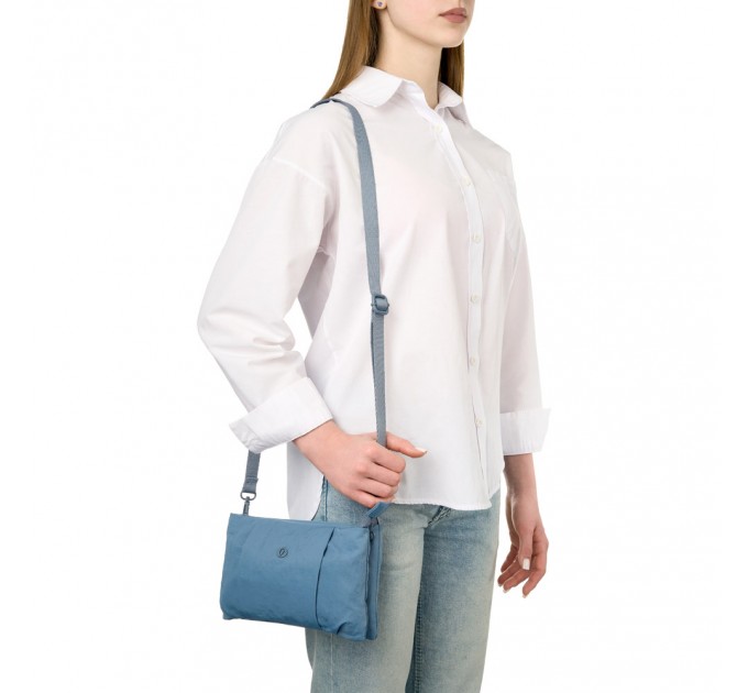 Сумка женская из полиэстера голубая BAGS4LIFE 66907 плоская