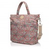 Сумка-шопер жіноча з поліестера бежевий принт BAGS4LIFE 91406 з двома ручками