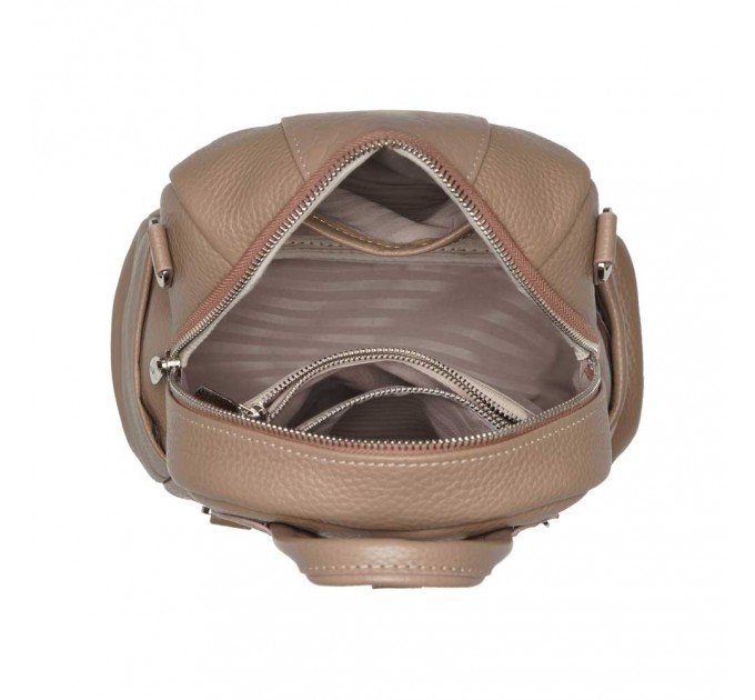 Рюкзак для женщин из натуральной кожи бежевый Vito Torelli 1069 питон капучино