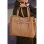 Сумка жіноча шкіряна бежева BAGS4LIFE (T) 6013# з ремінцем