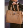Сумка женская кожанная бежевая BAGS4LIFE (T) 6013# с ремешком