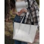 Жіноча сумка шкіряна шоппер біла BAGS4LIFE 55-259