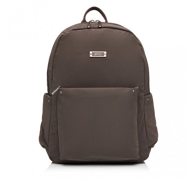 Рюкзак женский из полиэстера коричневый EPOL 6116-06