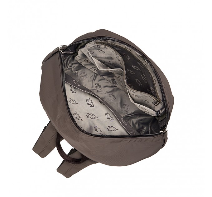 Рюкзак женский из полиэстера коричневый EPOL 6116-06