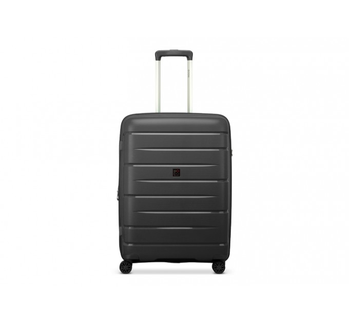 Чемодан средний пластиковый черный Roncato Modo Starlight 423452/01 с расширением