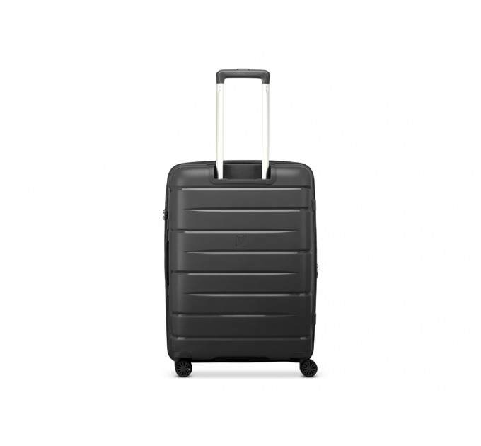 Чемодан средний пластиковый черный Roncato Modo Starlight 423452/01 с расширением