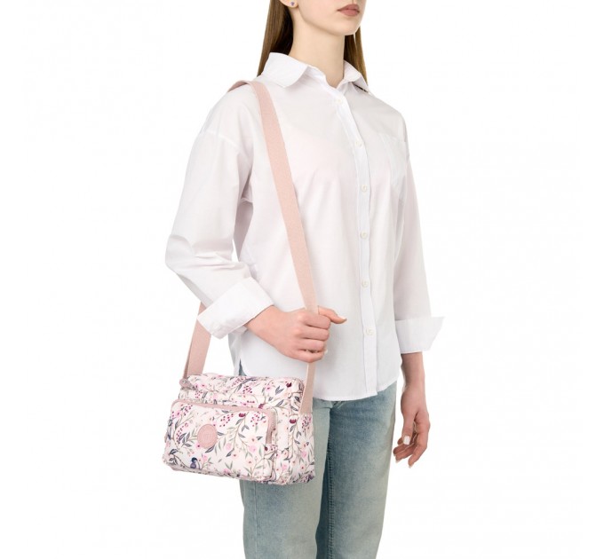Сумка кросс-боди женская из полиэстера розовый принт BAGS4LIFE 91105