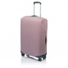 Чохол для великої валізи рожевий тканинний Vito Torelli темна пудра