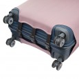 Чехол для большого чемодана тканевый розовый Vito Torelli темная пудра
