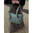 Жіноча сумка з натуральної шкіри світло-зелена BAGS4LIFE 2062