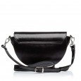 Кожаная женская сумка полукруглая Vito Torelli 1062 черная питон
