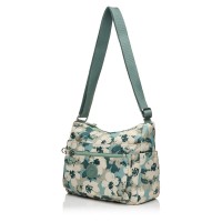 Сумка крос-боді жіноча з поліестера зелений принт BAGS4LIFE 91004
