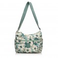 Сумка крос-боді жіноча з поліестера зелений принт BAGS4LIFE 91004