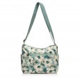 Сумка крос-боді жіноча з поліестера зелений принт BAGS4LIFE 91004