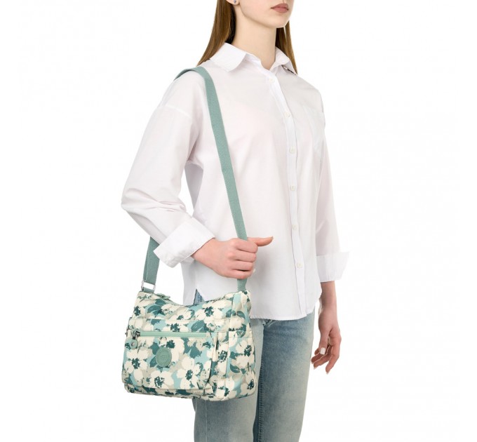 Сумка крос-боді жіноча з поліестера зелений принт BAGS4LIFE 91004
