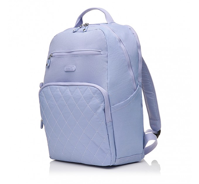 Рюкзак женский из полиэстера сиреневый BAGS4LIFE 88001 со стеганным карманом