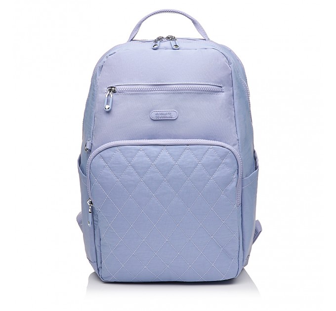 Рюкзак женский из полиэстера сиреневый BAGS4LIFE 88001 со стеганным карманом