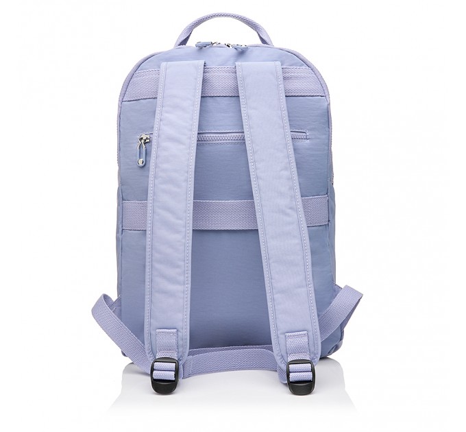 Рюкзак женский из полиэстера сиреневый BAGS4LIFE 88001 со стеганным карманом