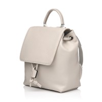 Рюкзак жіночий з натуральної шкіри біло-сірий BAGS4LIFE 681