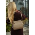 Сумка жіноча з натуральної шкіри сіро-бежева BAGS4LIFE 99-58