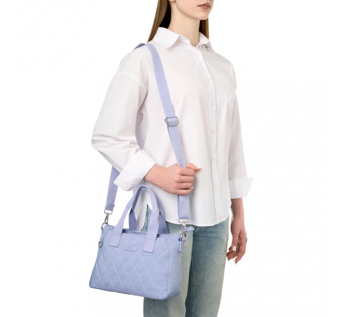 Жіноча сумка-тоут з поліестера бузкова BAGS4LIFE 88008 з ручками