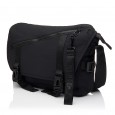 Сумка-мессенджер из полиэстера черная BAGS4LIFE 66604 с клапаном