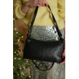 Жіноча сумка-багет з натуральної шкіри чорна BAGS4LIFE 7117