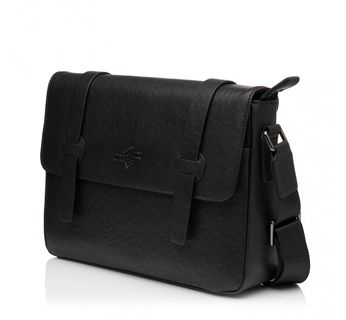 Чоловіча сумка-портфель з натуральної шкіри чорна BAGS4LIFE MAN 6825