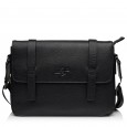 Чоловіча сумка-портфель з натуральної шкіри чорна BAGS4LIFE MAN 6825